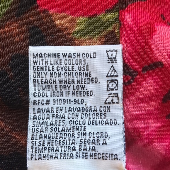 White Stag easy care stretch knit dress with rose print, size M (8/10) - Picture 8 of 9